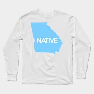 Georgia Native GA Blue Long Sleeve T-Shirt